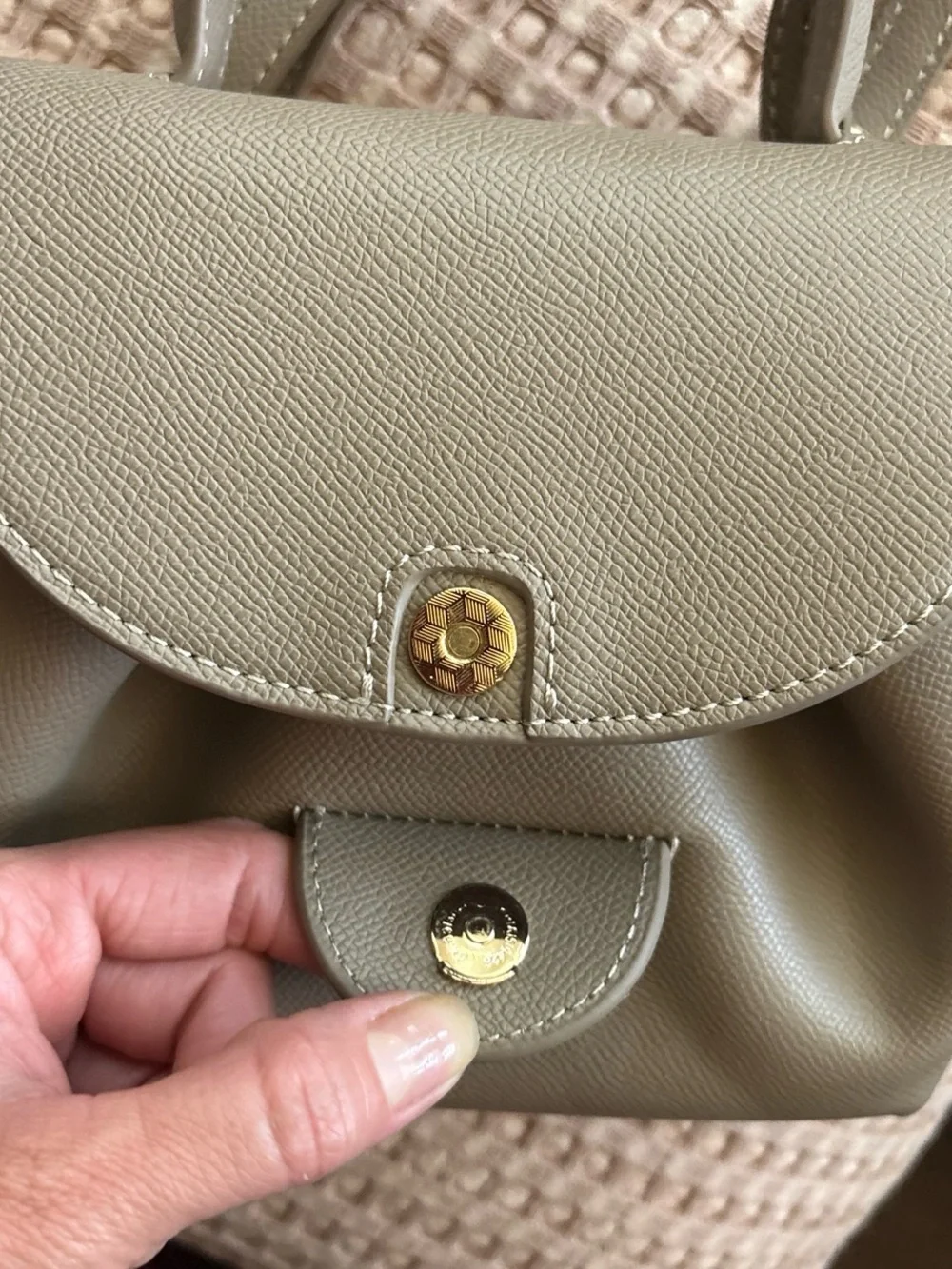 Structured Taupe Top-Handle Satchel for Women